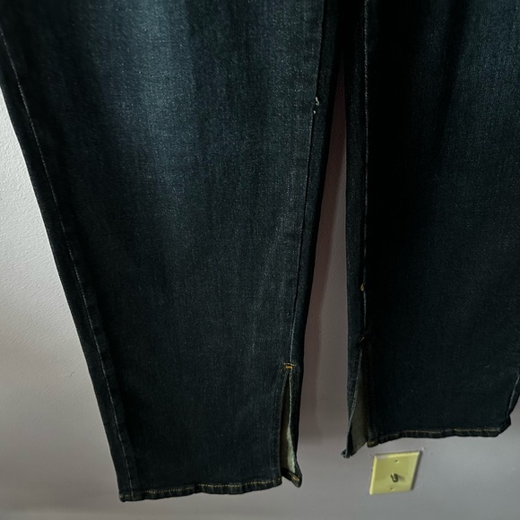 Pilcro Anthropologie 18W NWT Dark Wash Bootcut Jeans with Side Hem Slit - Picture 4 of 11